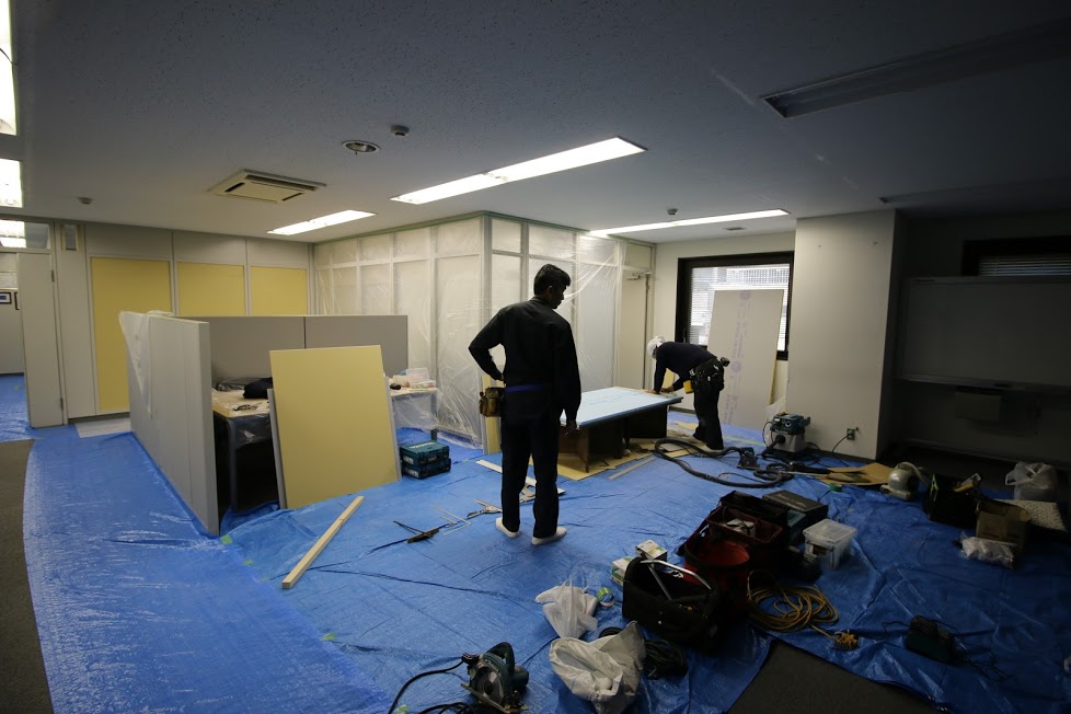 ボードは現場で裁断